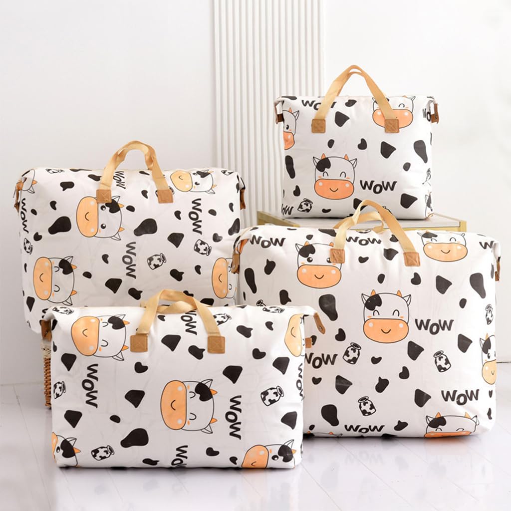 HASTHIP 4Pcs Underbed Storage Bags - Moisture Proof Storage Bag Reinforced Handle Zippered Closure Dust Proof Storage Organizer for Clothes & Blankets (4 Sizes, 45x52cm-70x82cm) HASTHIP 4Pcs Underbed Storage Bags - Moisture Proof Storage Bag Reinforced Handle Zippered Closure Dust Proof Storage Organizer for Clothes & Blankets (4 Sizes, 45x52cm-70x82cm)